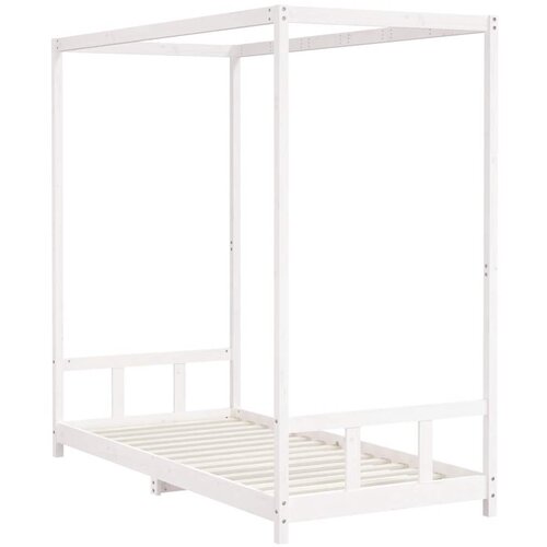  Okvir za dječji krevet bijeli 90 x 200 cm od masivne borovine Slike