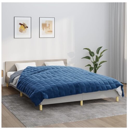 vidaXL Obtezena odeja modra 200x230 cm 9 kg blago Cene