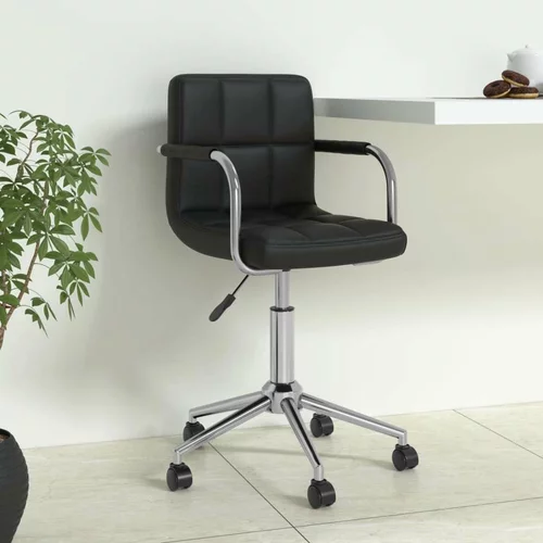  Vrtljiv pisarniški stol črno umetno usnje, (21135109)