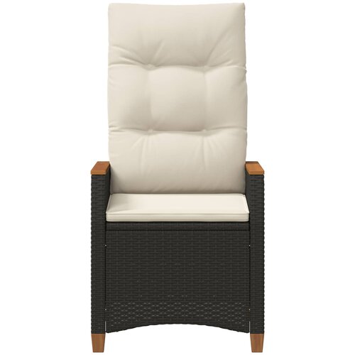  Ležaljka u vrtu Crna i Krema 64 x 57,5 x 112 cm poliratan Slike