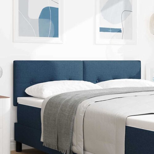  LED glava kreveta s LED trakama Plava 160 cm tkanina Cene