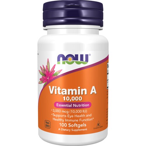 Now Foods Vitamin A NOW, 10.000 IE (100 kapsul) Slike