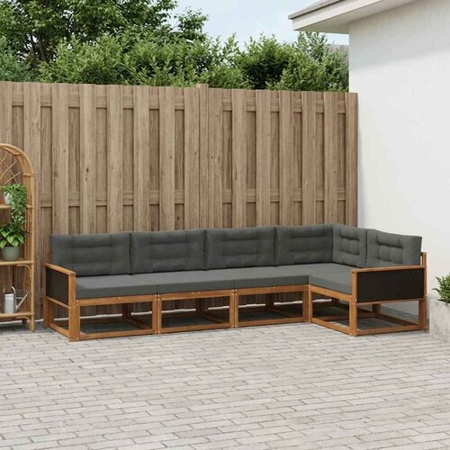  Set vanjskih sofa 5 pcs Prirodna i antracit Cene