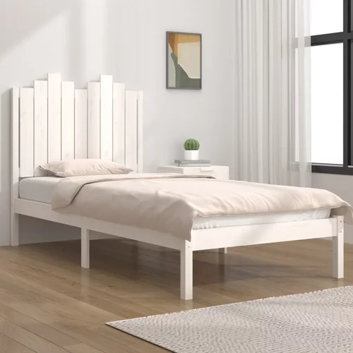  Okvir za krevet od borovine bijeli 75x190 cm 2FT6 jednokrevetni