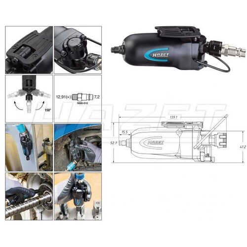 Hazet-Werk Pneumatska leptir račna 9010T, 1/4" Cene