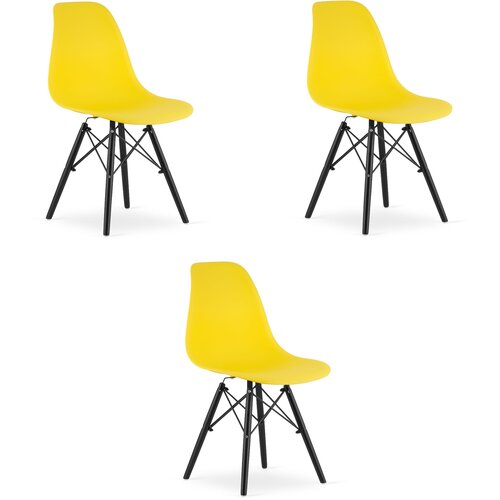 Brandless OSAKA stol rumene barve / noge črne x 3, (22030625) Slike