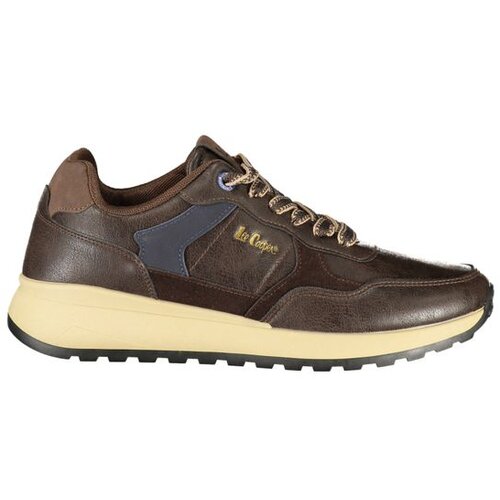 Lee Cooper mu&amp;scaron;ke tenisice LCM628110 s plavim detaljima tamnosmeđe Slike