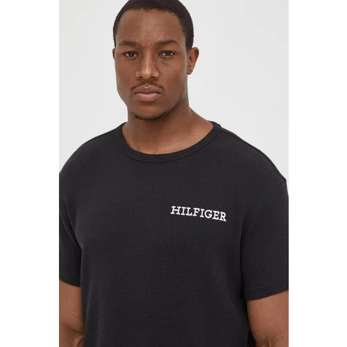 Tommy Hilfiger Bombažna kratka majica črna barva