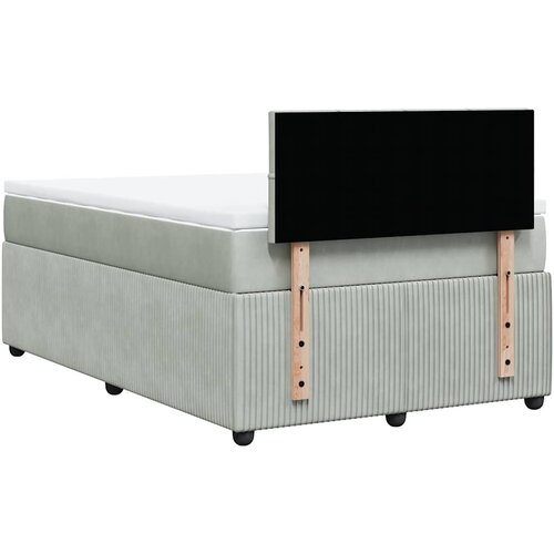 Box spring krevet s madracem svjetlosivi 120x200 cm bar&amp;scaron;unasti Slike
