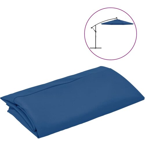 vidaXL Zamjenska tkanina za konzolni suncobran 350 cm azurno plava Cijene