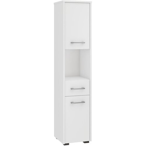 AKORD Fin Visoka Kopalniška Omara, 2 Vrata, 1 Predal In 1 Odprt Predel, Bela, (5000332697) Cene