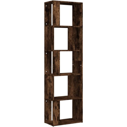 Maison Chic Knjižna omara - Knjižni regal dimljeni hrast 45x24x160 cm inženirski les, (21724816) Slike