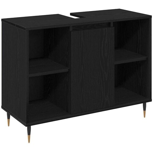  Set namje&amp;scaron;taja za kupaonicu 3 kom. Crni hrast 30 x 30 x 180 cm Slike