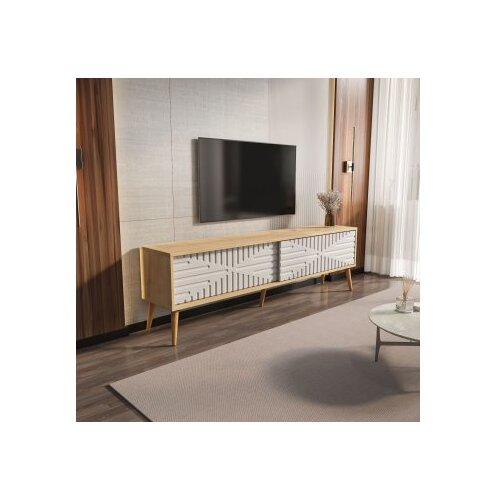 Hanah home tv polica riso sapphire oak white Cene