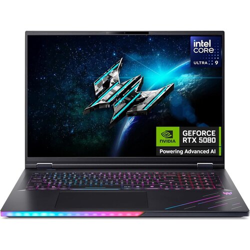 Acer Gaming laptop Predator Helios 18 AI PH18-73-969S, Intel Core Ultra 9 275HX, 18" WQUXGA IPS Mini LED, RTX5090, 96GB, 2TB + 2TB PCIe NVMe SSD, Crni Cene
