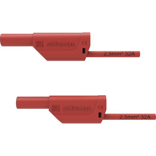 Schützinger VSFK 8700 / 2.5 / 50 / RT varnostni merilni kabel 4 mm moški konektor 4 mm moški konektor 50.00 cm rdeča 1 kos, (20423058) Cene