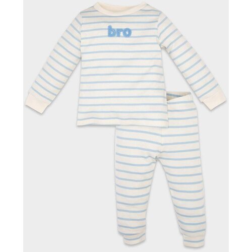 Defacto Baby Boy Printed Long Sleeve Ribbed Camisole Pajama Set Slike