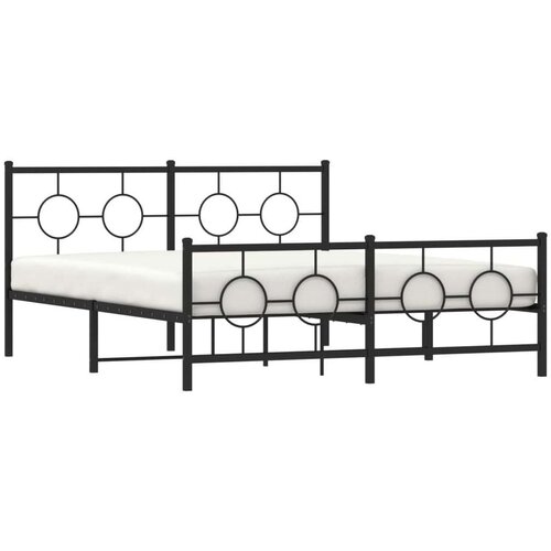  okvir kreveta uzglavlje i podnožje crni 150x200 cm Slike
