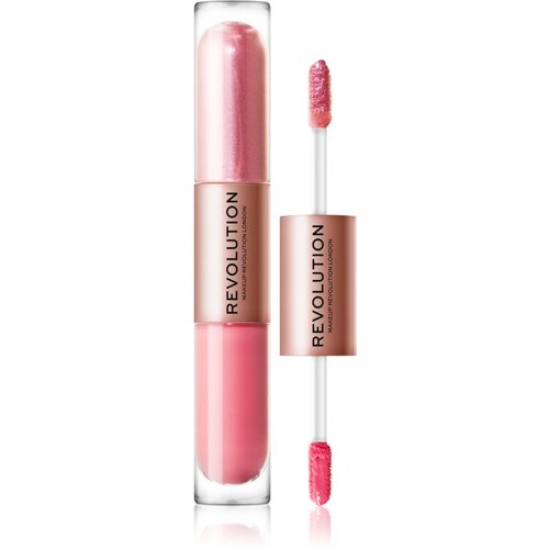 Makeup Revolution Double Up tekoče senčilo za oči 2 v 1 odtenek Blissful Pink 2x2,2 ml Slike