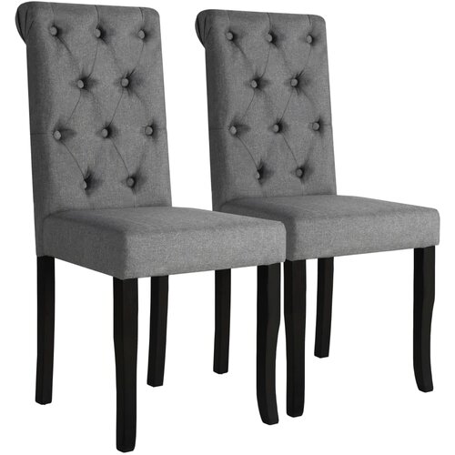 Furnova Jedilni stoli 2 kosa temno sivo blago, (21928880) Slike