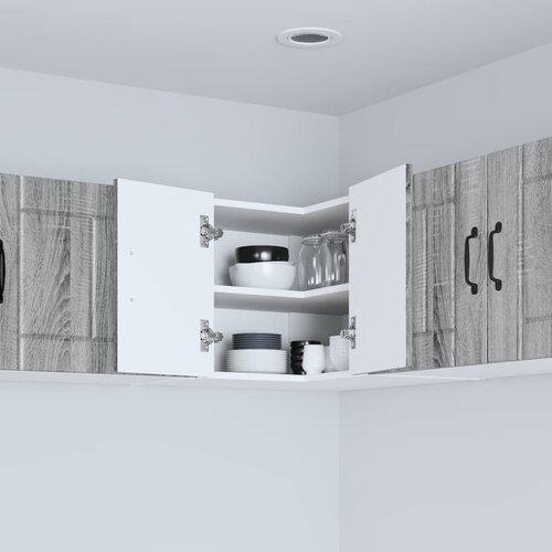  Zidni kutni ormar Lucca Siva sonoma 57 x 57 x 40 cm Slike
