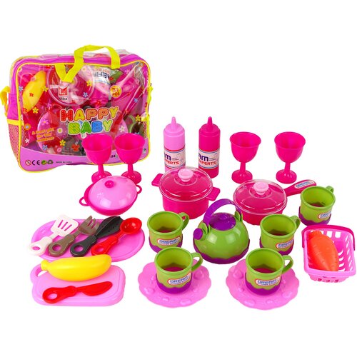  Velik set kuhinjskega pribora v torbi - 31 element - roza Cene