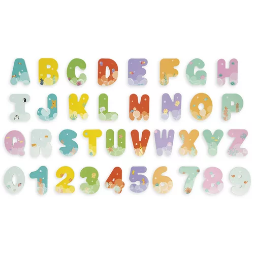 Janod Bath Toy Letters & Numbers igračka za vodu 2 y+ 36 kom