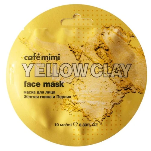 CafeMimi SUPERFOOD Maska za lice sa glinom (žuta i breskva) CAFÉ MIMI 10ml