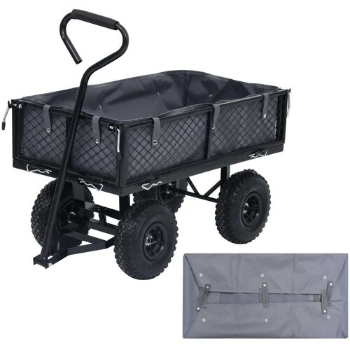  Obloga za vrtna kolica tamnosiva 81 x 41 x 21 cm od tkanine Slike