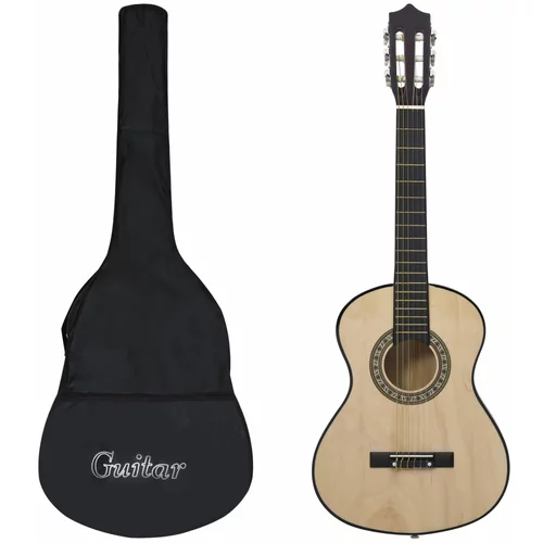 vidaXL Klasična kitara za začetnike in otroke s torbo 1/2 34", (20969972)