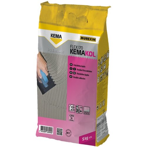 KEMA Lepilo za ploščice KEMA Kemakol Flex 170 (5 kg, za zunanjo in notranjo uporabo) Cene