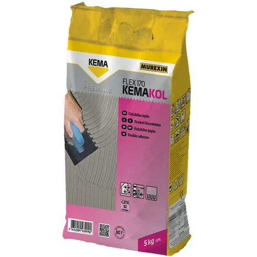 KEMA Lepilo za ploščice KEMA Kemakol Flex 170 (5 kg, za zunanjo in notranjo uporabo)