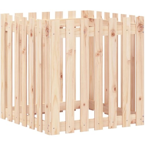 Maison Chic Vrtno korito - Greda - Cvetlični Lonec z ograjico 70x70x70 cm trdna borovina, (21788790) Slike