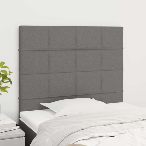  Uzglavlja 2 kom tamnosiva 90x5x78/88 cm od tkanine Slike