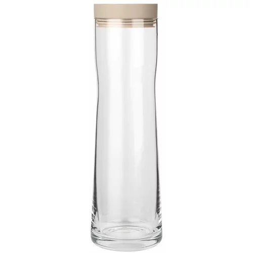 Blomus Steklena karafa za vodo z bež silikonskim pokrovom Aqua, 1 l