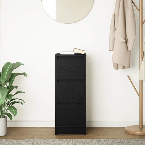  Komoda crni hrast 29,5x34x76 cm konstruirano drvo Slike