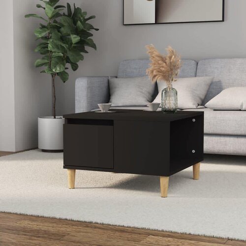 VidaXL Stolić za kavu crni 55 x 55 x 36 5 cm od konstruiranog drva Slike