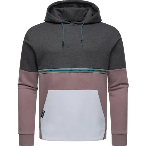 Ragwear Sweater majica svijetlosiva / sivkasto ljubičasta (mauve) / crna