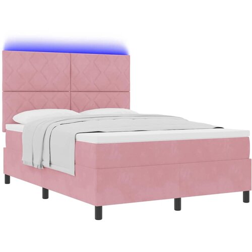  LED Box Spring Krevet Ružičasta 160 x 200 cm Bar&amp;scaron;un Slike