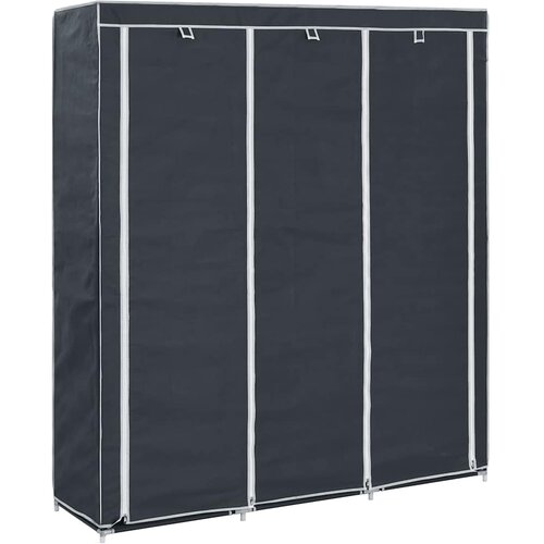  Ormar s pretincima i &scaron;ipkama, crni, 150x45x175 cm, tkanina Cijene