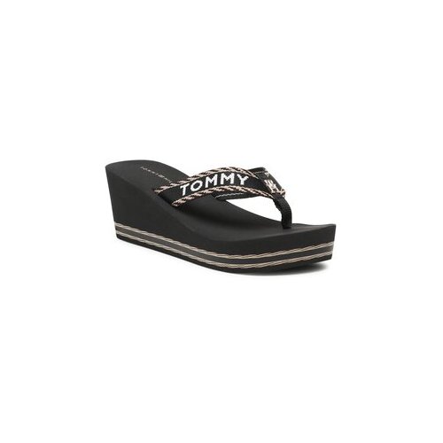Tommy Hilfiger Japonke Webbing H Wedge Sandal FW0FW07149 Črna Slike