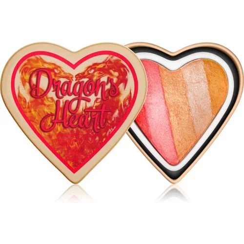 Revolution I Heart Triple Baked Highlighter univerzalen osvetljevalec 10 g odtenek Dragons Heart