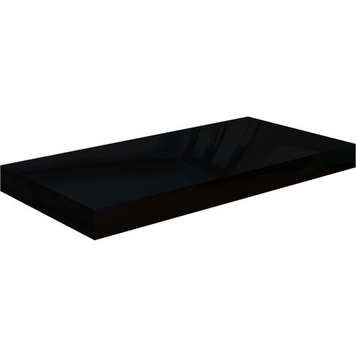 vidaXL Plutajuća zidna polica visoki sjaj crna 50 x 23 x 3,8 cm MDF Cijene