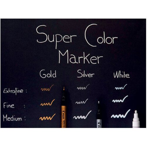  permanentni 2mm okrugli vrh super color pilot sc-w-m bijeli Slike