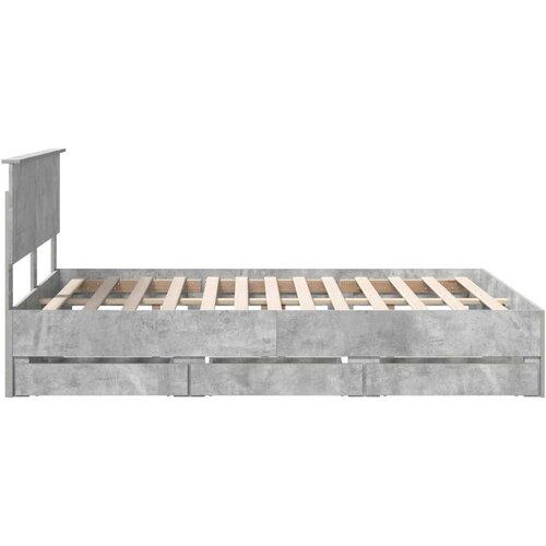  Okvir za krevet s ladicama Betonski sivi 150 x 200 cm - Beton siva 150 x 200 cm Slike