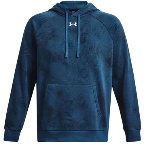 Under Armour Muški pulover Rival Fleece Crew Plava