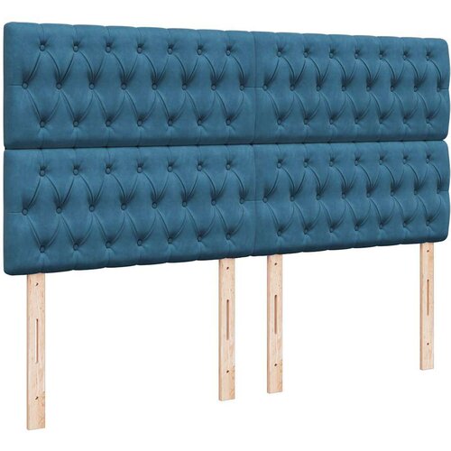 VidaXL otomanski okvir kreveta s madracima plavi 180x200cm bar&amp;scaron;unasti Slike
