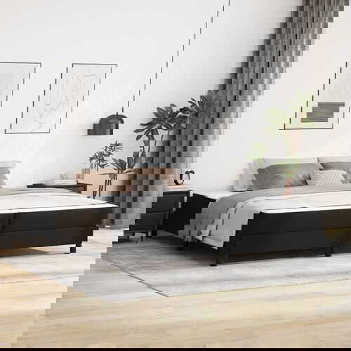 VidaXL Krevet Ostalo Crna 200 x 200 cm Slike