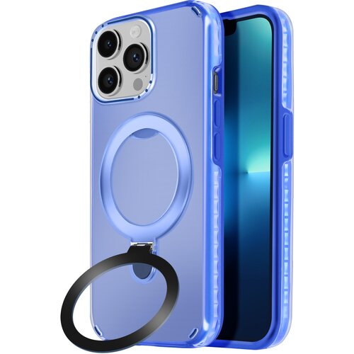 AVIZAR Trdo ohi&scaron;je MagSafe za iPhone 13 Pro Max z zložljivim stojalom, Modra, (5000016542) Cene