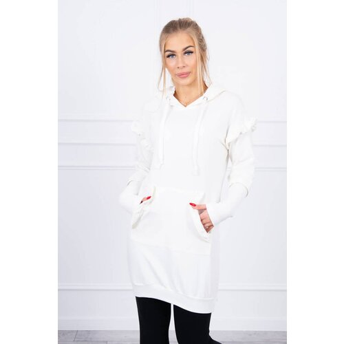 Kesi Dress with decorative ruffles and hood in ecru Cijene